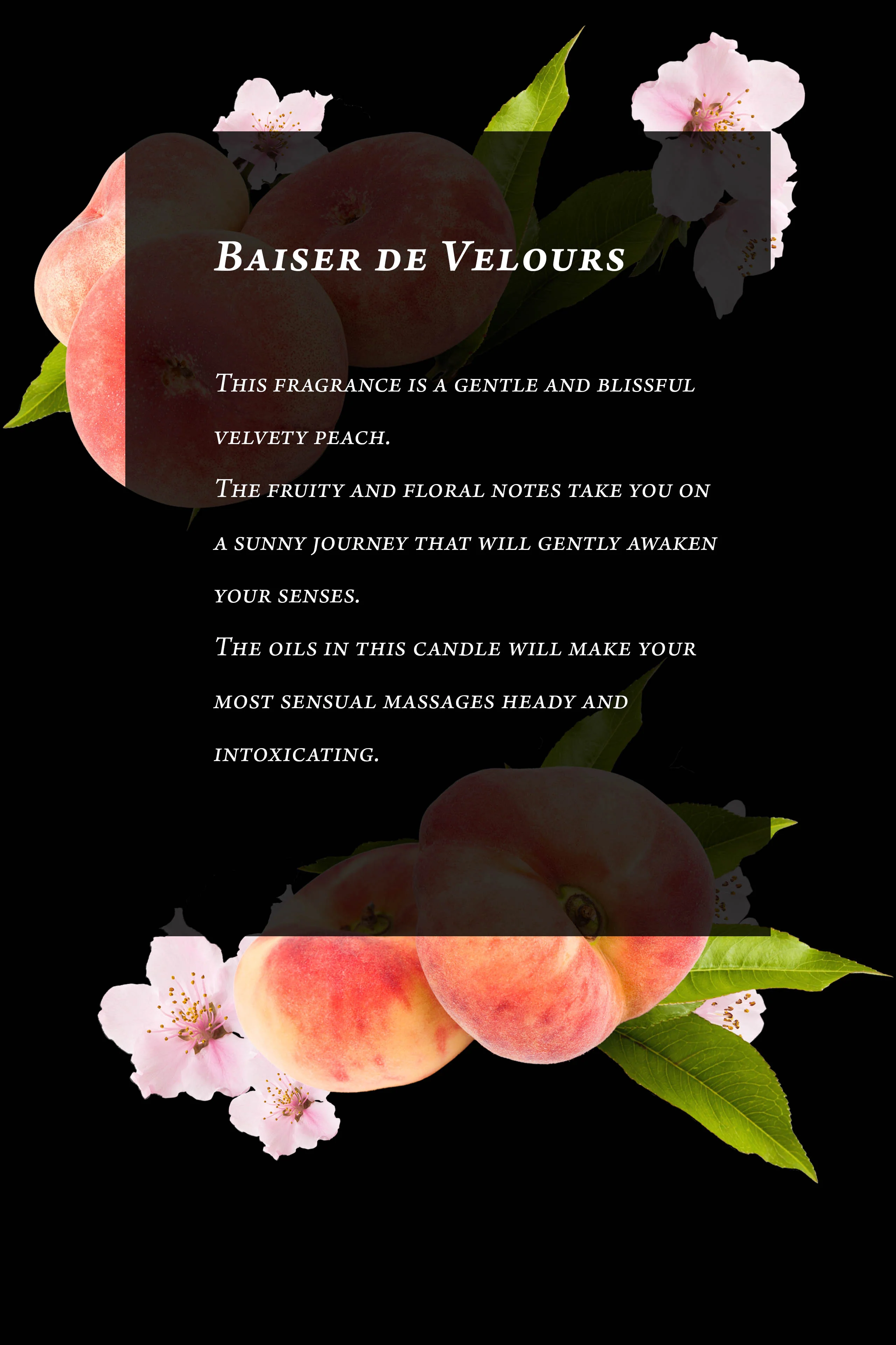 Massage Candle - Vineyard peach - Baiser de Velours - Image 4